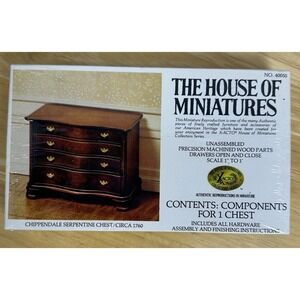 The House of Miniatures No. 40050 Chippendale Serpentine Chest Circa 1760 - NIB